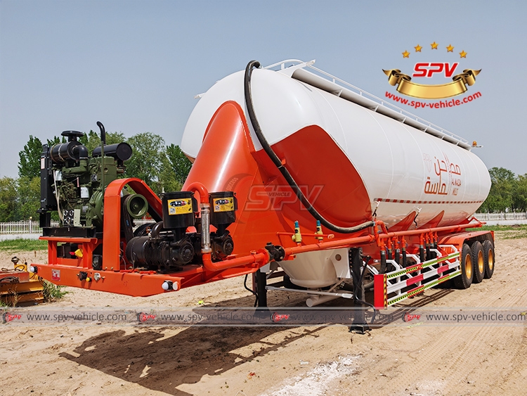 Powder Tank Trailer Was Prepared - Front Left Side